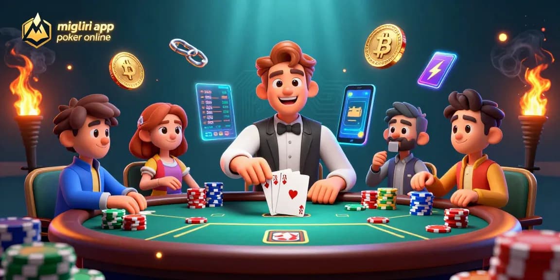 Migliori app poker online: Gioca a poker con un tavolo, fiches, e una mano vincente.
