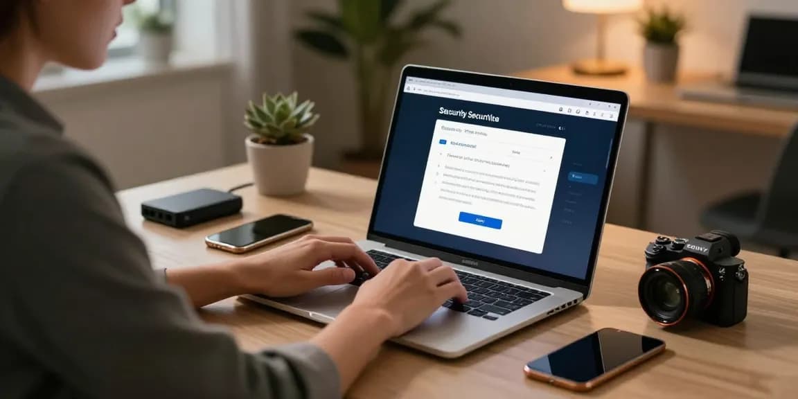 User verifying browser security on https://shs-dome5.com/ in a modern office setup.