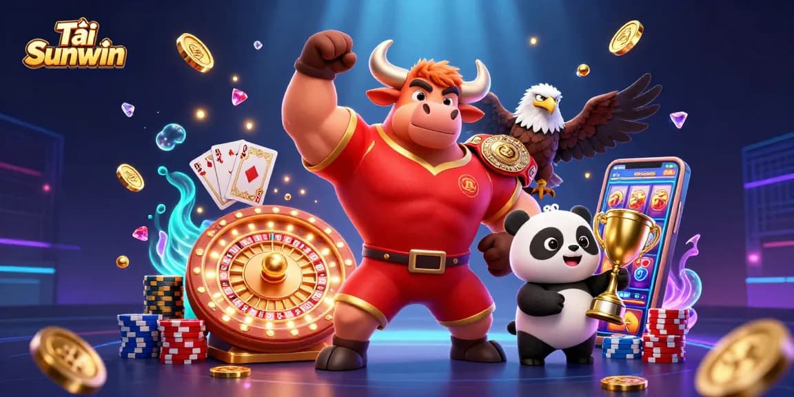 Tải Sunwin and win big with the mythical characters in this vibrant 3D casino illustration