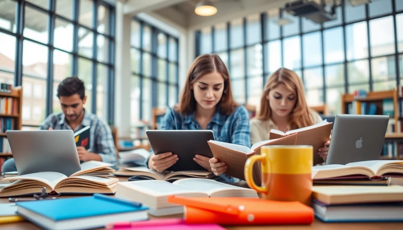Connect with expert toefl test takers for hire in a tranquil library environment.