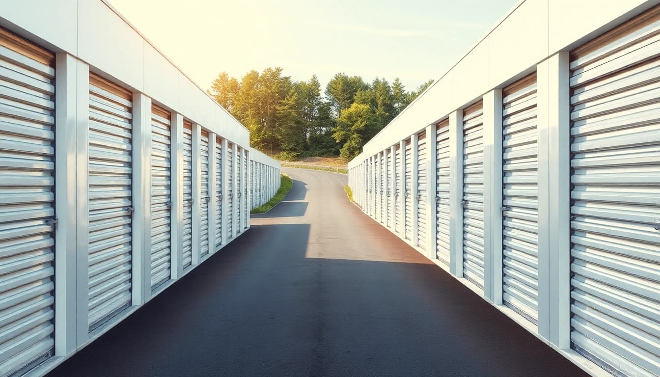 Self storage units that are secure and easily accessible in a professional facility.