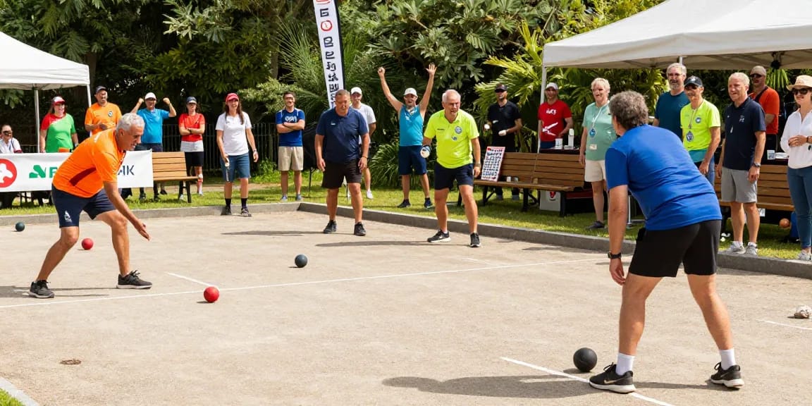 Kompetisi petanque di fopikotapalopo.org dengan peserta beragam dalam suasana meriah.