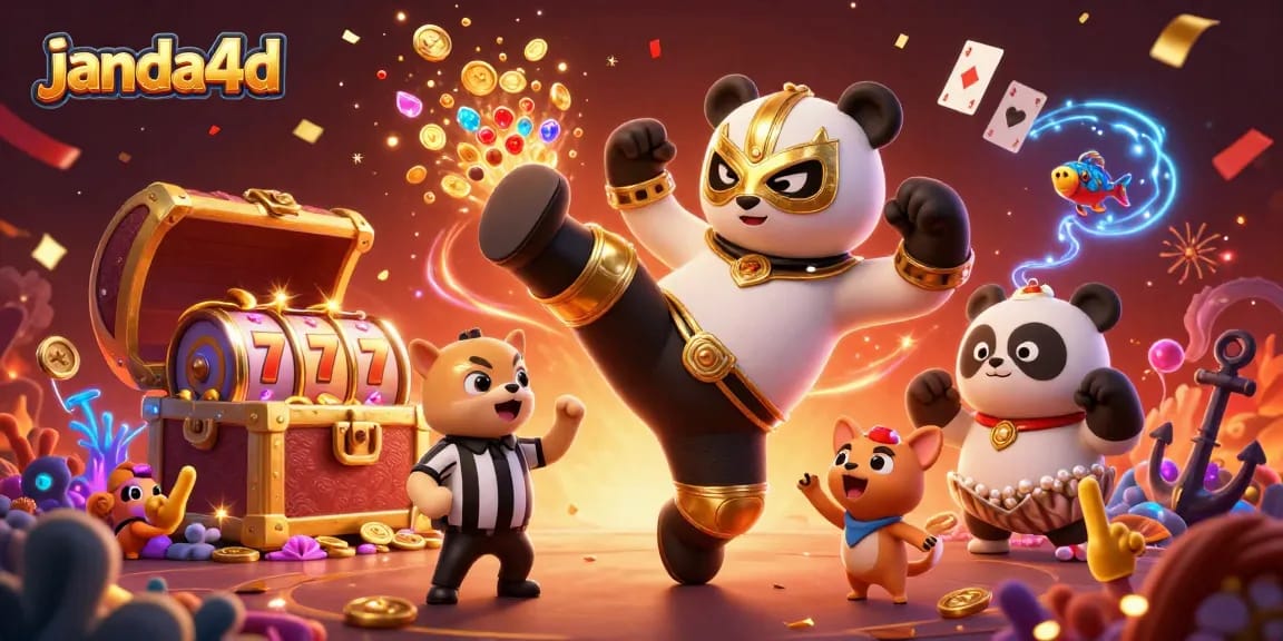 janda4d menghadirkan aksi slot seru dengan panda bertarung dan penonton binatang bersemangat.