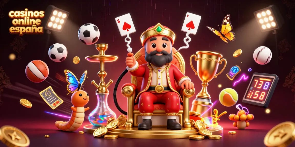 Disfruta de los casinos online España en una ilustración vibrante y dinámica mientras pruebas suerte.