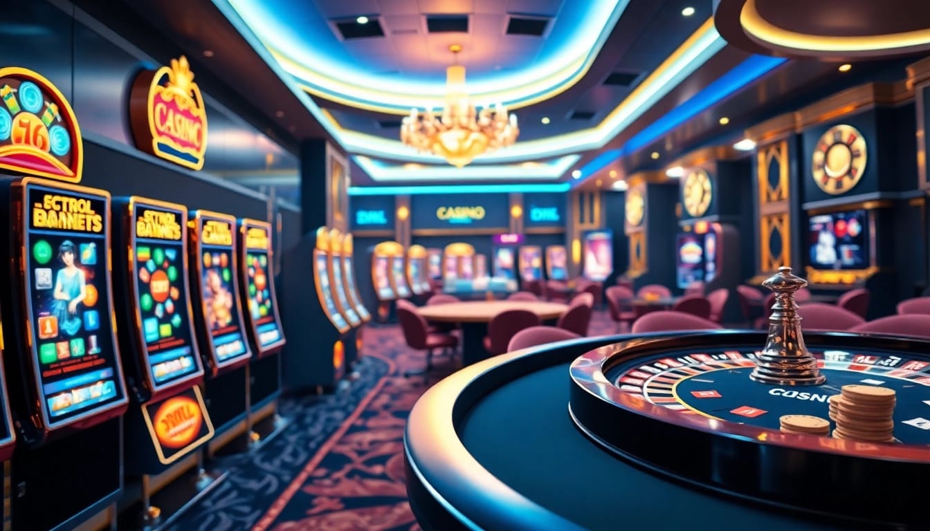 Expérience engageante de casino en ligne France avec des machines à sous vibrantes et des tables de poker.