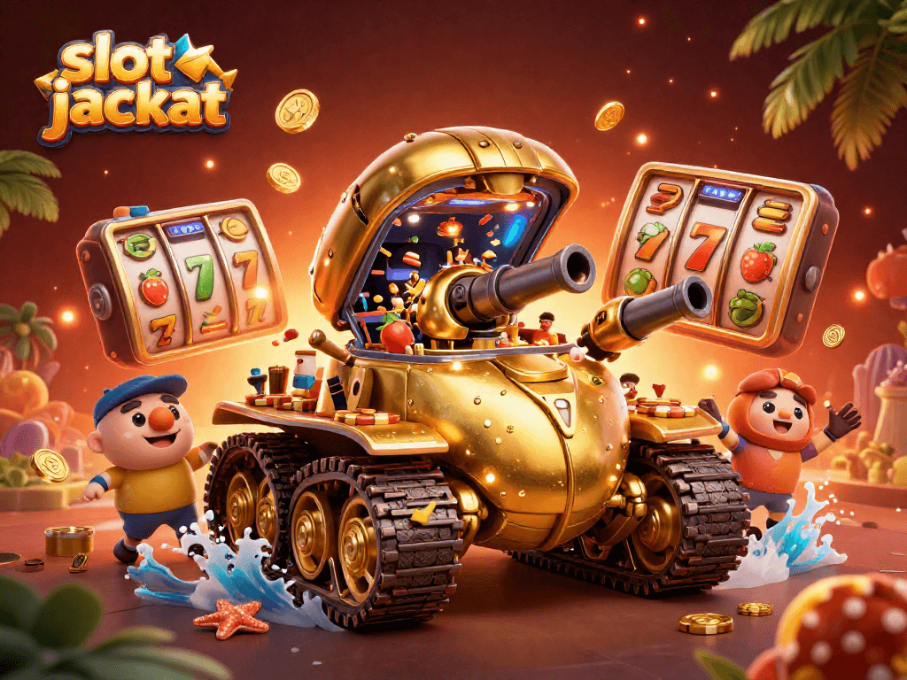 Win big with spinning slot jackpot reels in a vibrant carnival atmosphere!