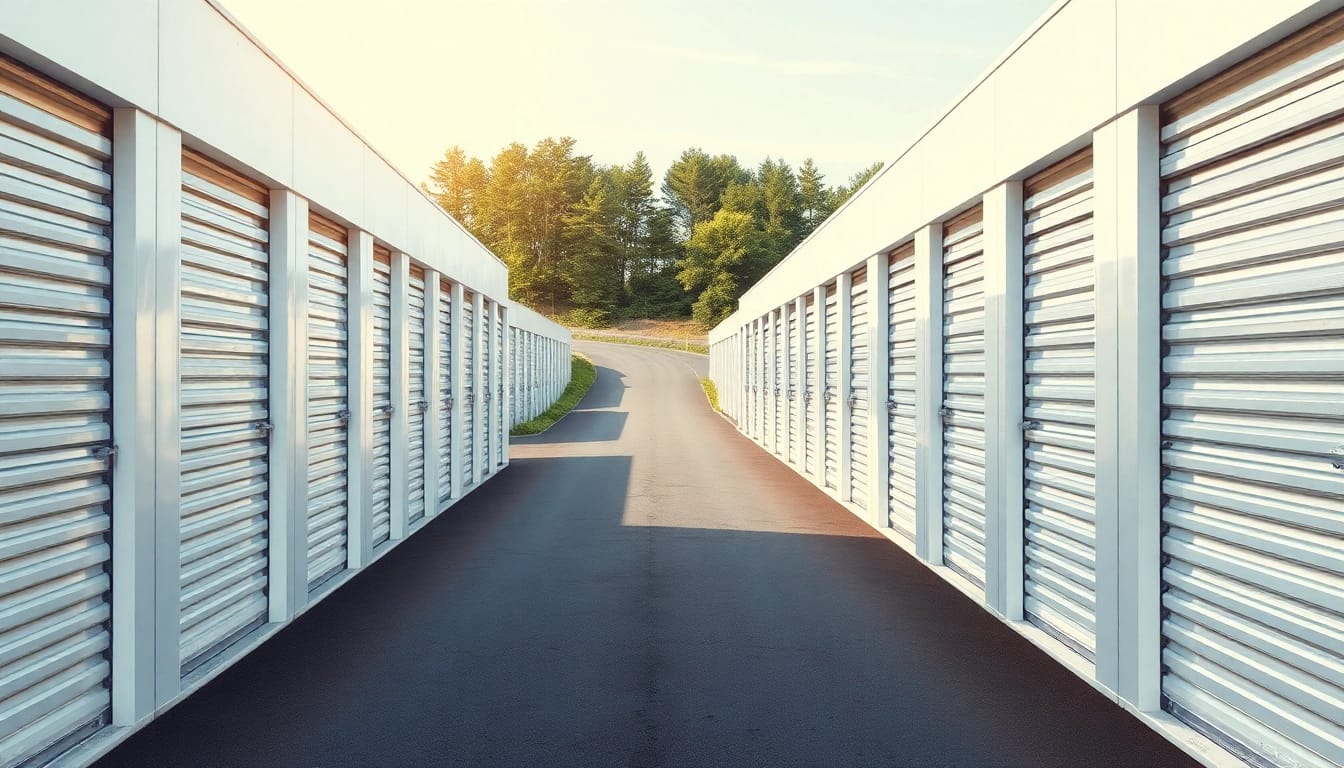 Self storage units that are secure and easily accessible in a professional facility.