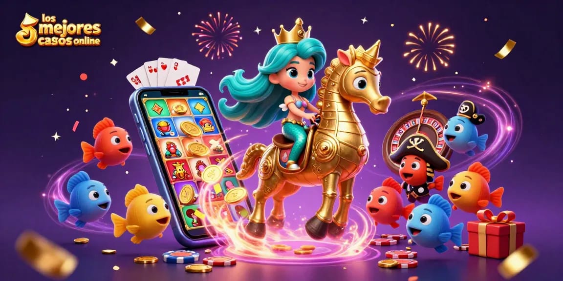 Disfruta de los mejores casinos online mientras giran las tragamonedas y aparecen monedas doradas.