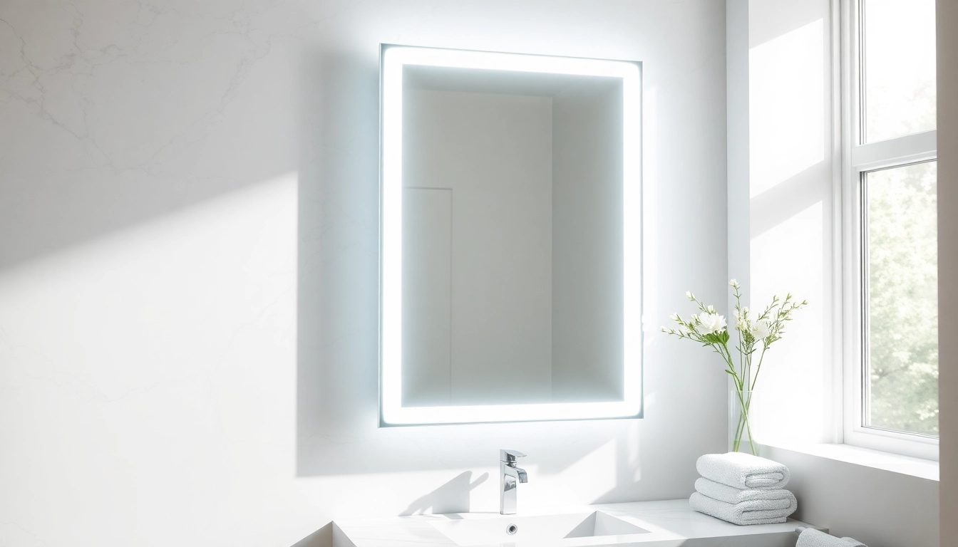 Illuminate your bathroom with an elegant led bathroom mirror Cabinet featuring integrated lighting.