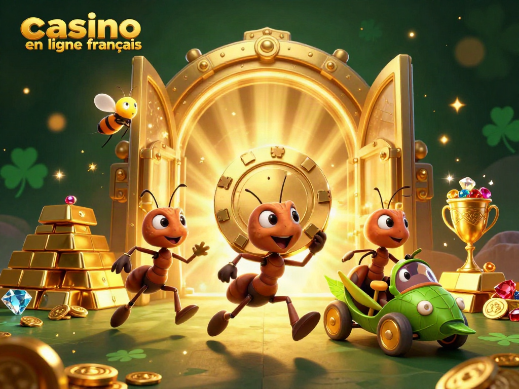 Les fourmis mènent un casse avec une puce de poker géante au casino en ligne français.