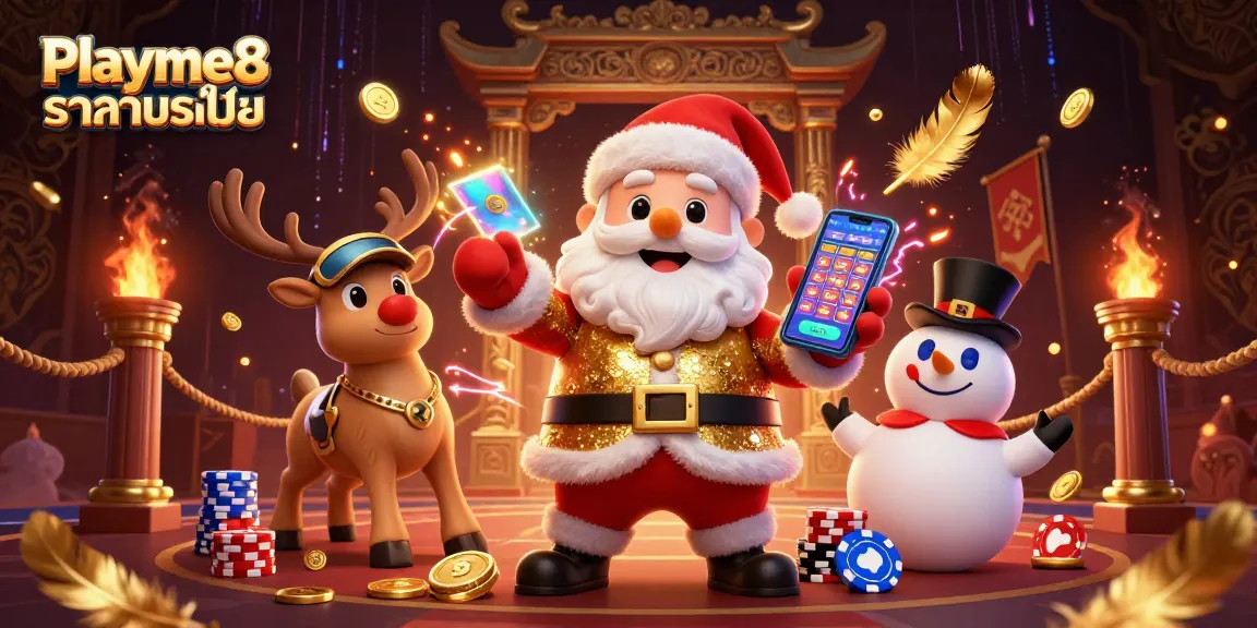 เล่นเกมส์คาสิโนออนไลน์ Playme8 ราคาบอลไหล ด้วยซานตาคลอสและเพื่อนๆ ในบรรยากาศสุดหรู