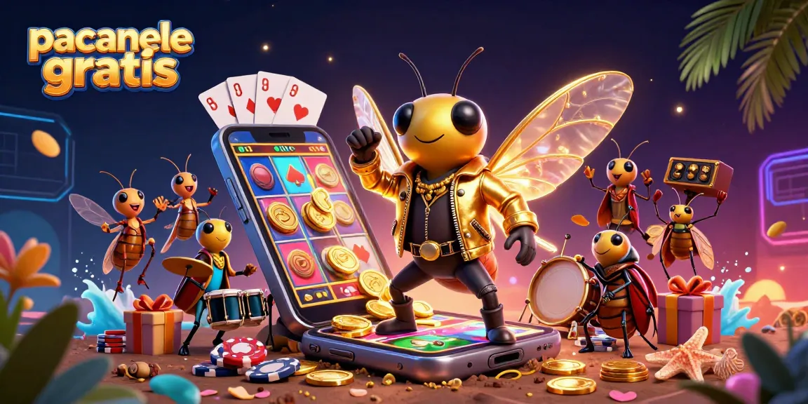 Joacă păcănele gratis cu imaginea unui star rock și elemente de jocuri de noroc captivante.