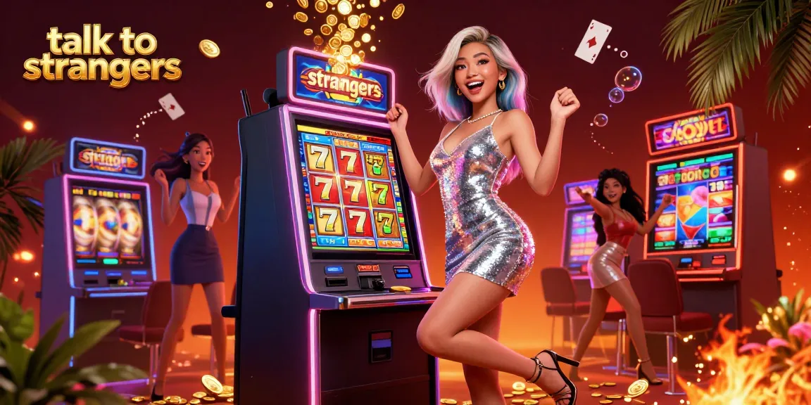 Engage and talk to strangers while experiencing a thrilling jackpot celebration in a vibrant casino.