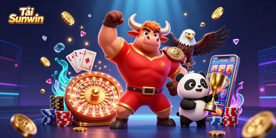 Tải Sunwin and win big with the mythical characters in this vibrant 3D casino illustration