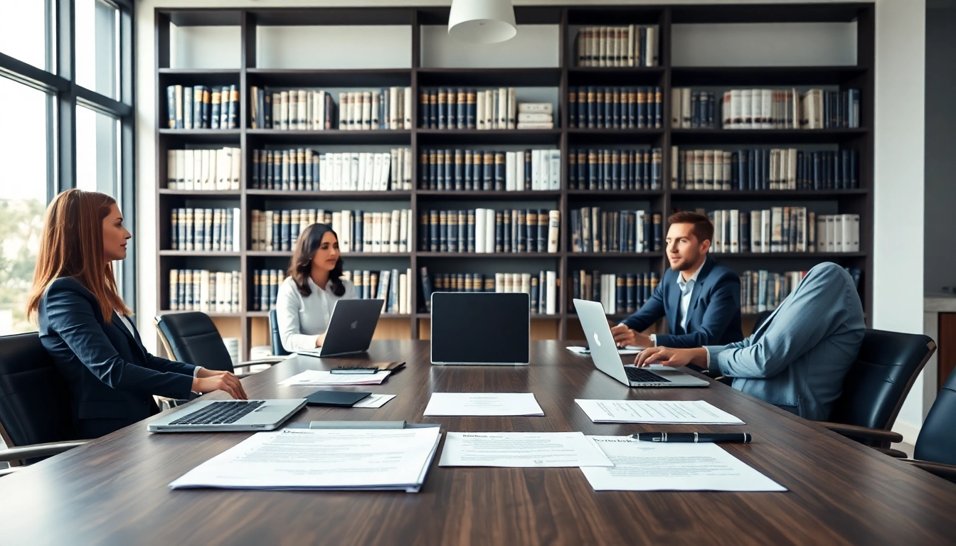 Team strategizing on effective legal recoveries in a modern office environment.