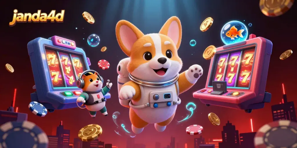 Permainan slot seru di janda4d dengan karakter lucu dan elemen berkilau yang menarik perhatian.