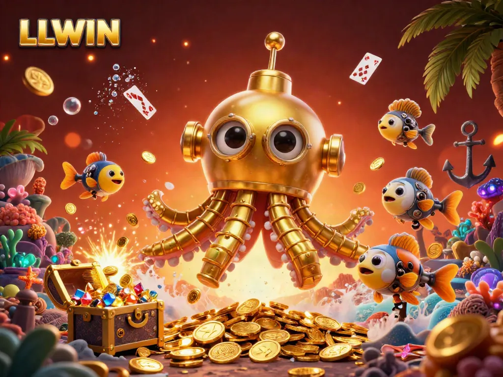 Players enjoy LLWIN's thrilling underwater treasure hunt with vibrant characters and gambling elements.