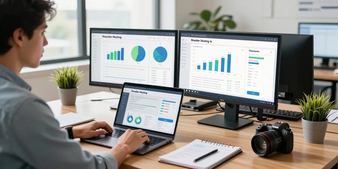 Analizando métricas de Reseller Hosting en México en un entorno de oficina moderna.