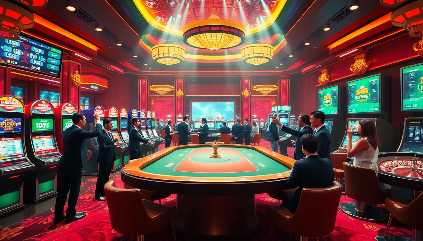 Vivez l'excitation du casino en ligne Français 2026 avec des tables de jeu sophistiquées et une atmosphère vibrante.
