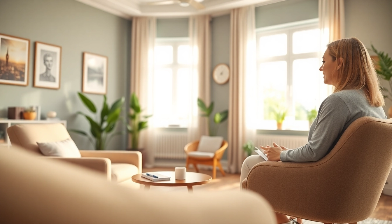 Engaged Counselling Services in a serene setting with a therapist and client.