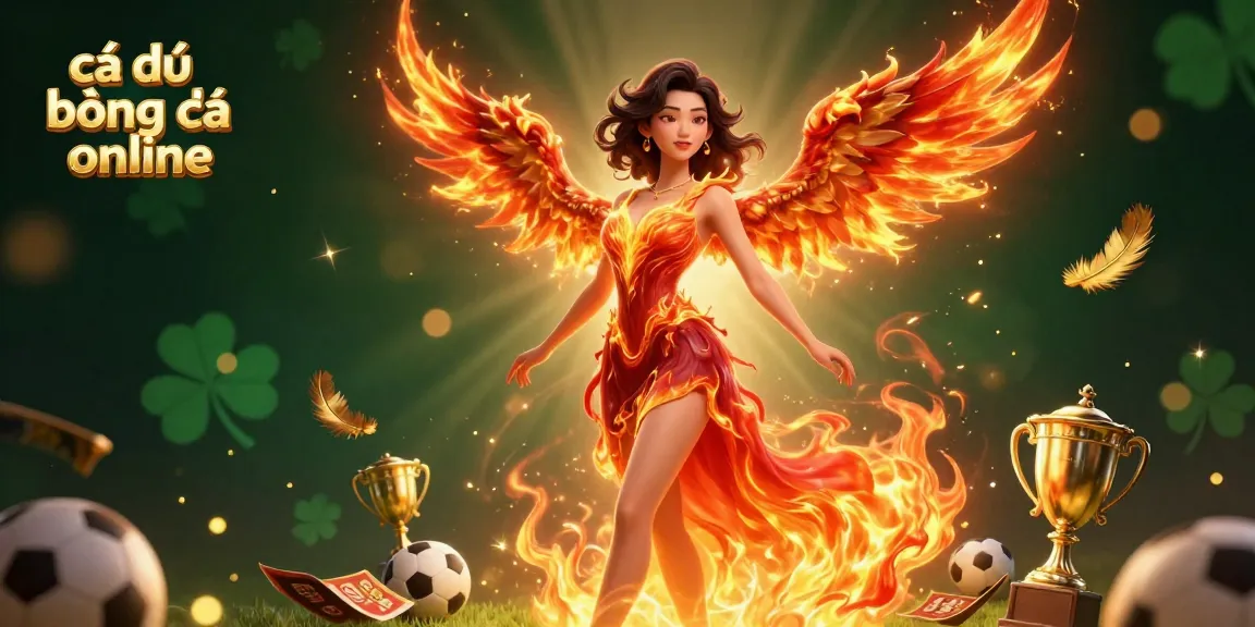 Engage in cá độ bóng đá online with dynamic sports betting elements and a captivating fantasy character.