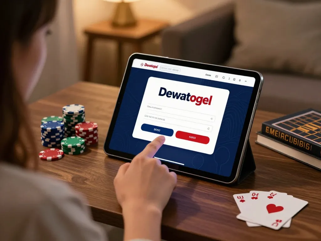 Dewatogel login interface shown during online gambling with engaging setup.