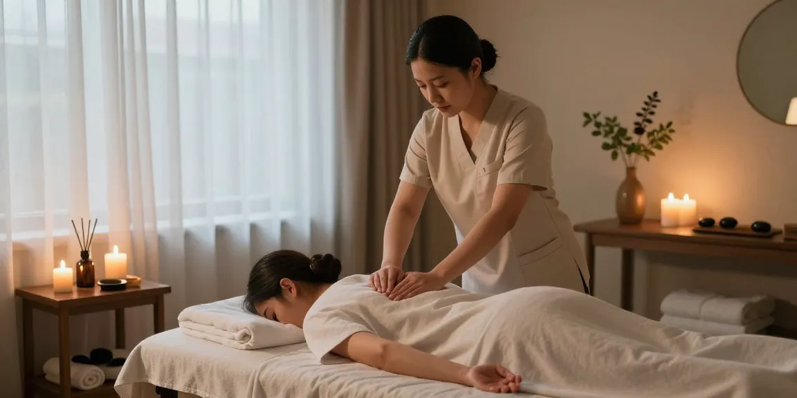 Relaxing 1인샵 massage experience with soothing ambiance and skilled therapist.