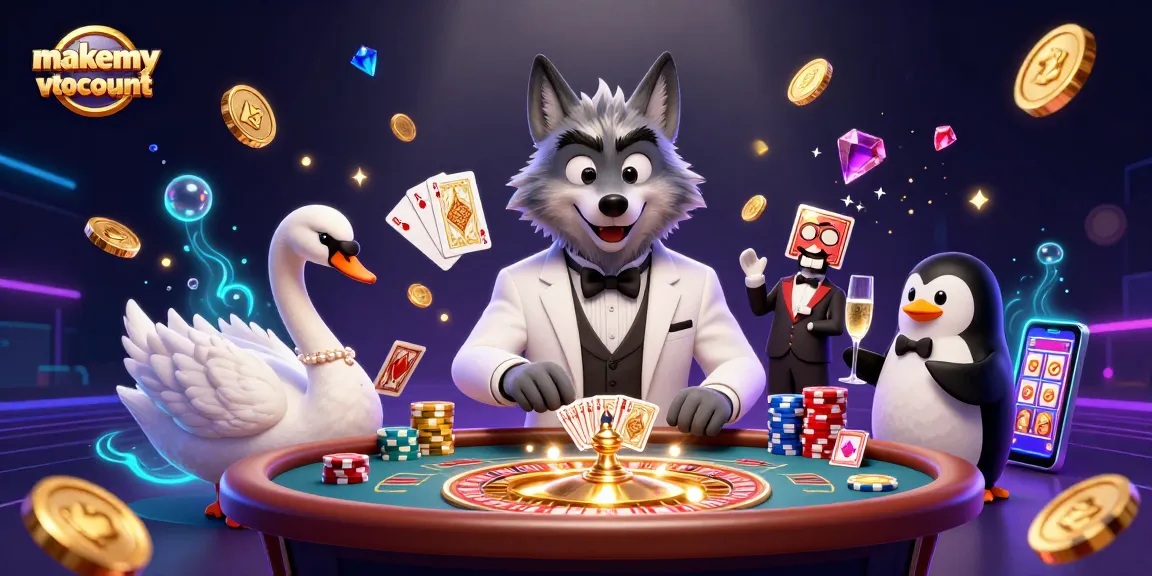 makemyvotecount showcases a lively casino scene with engaging characters and dynamic gaming elements.