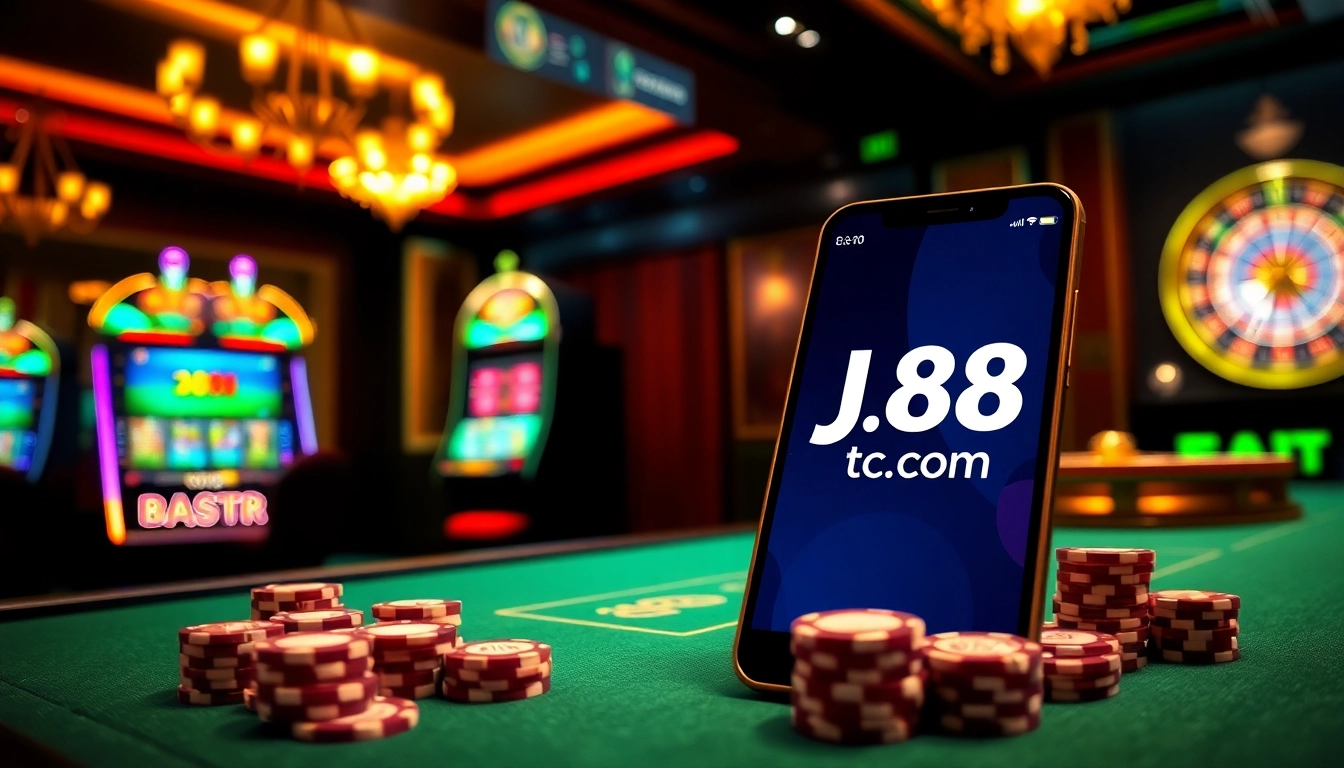 Experience the thrill of j88 com at a luxurious casino table with vibrant games.