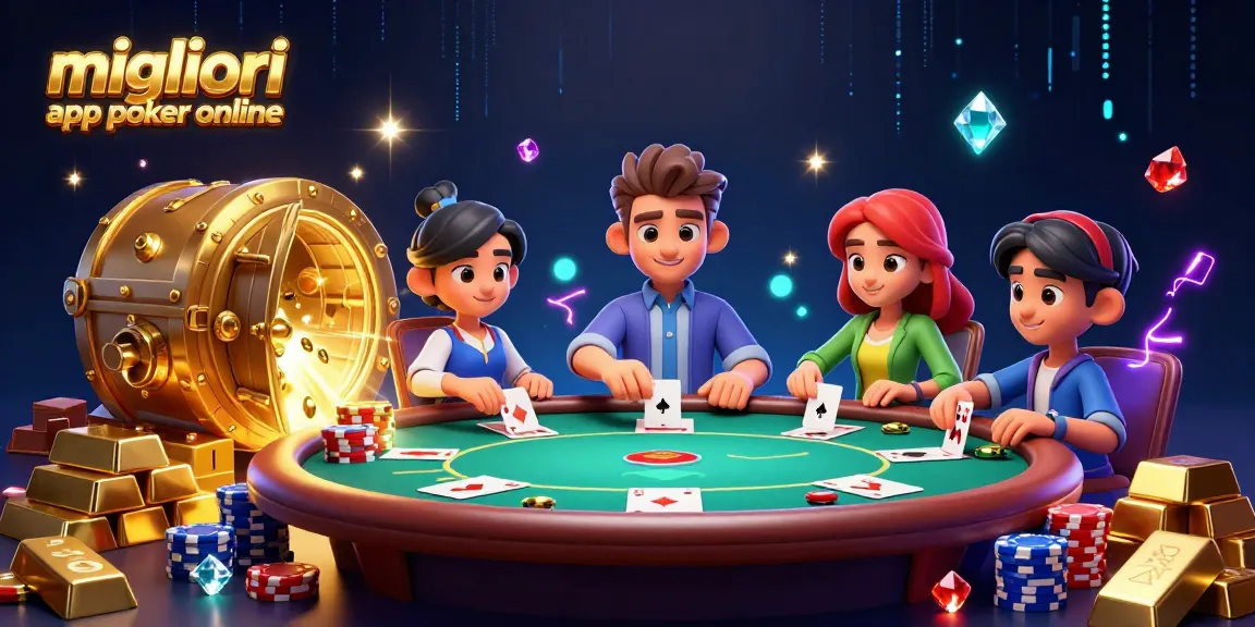 Scopri i vantaggi delle migliori app poker online con soldi veri in un'illustrazione vivace.