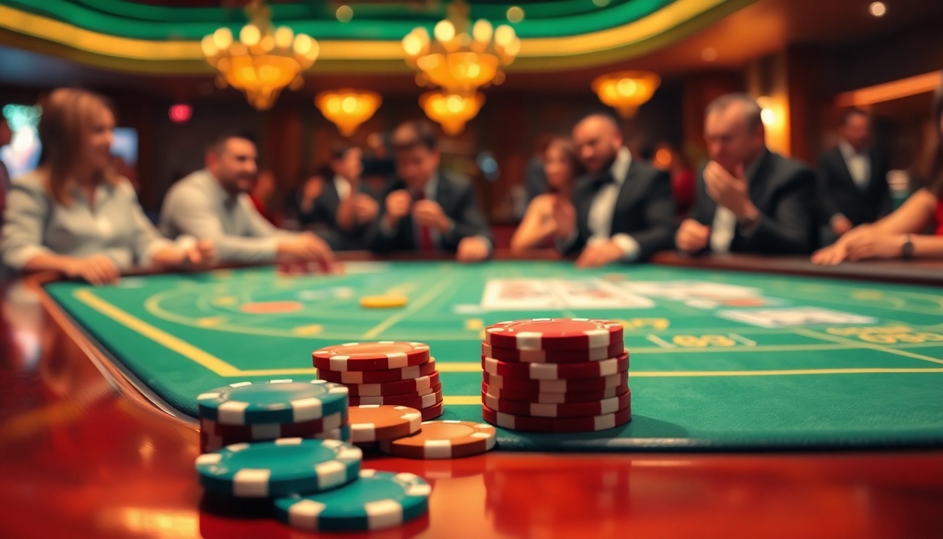 Experience the thrill of deposit gampang totoplay88 at an upscale casino table with vibrant chips.
