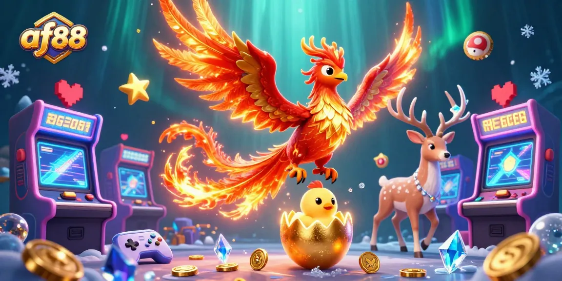 Engage with AF88's thrilling casino experience featuring dynamic gaming elements and mythical creatures.