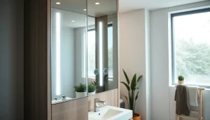 Der sonni Spiegelschrank zur modernen Badezimmergestaltung bietet stilvolle Funktionen und LED-Beleuchtung.