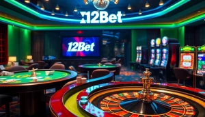 Experience the thrill with 'ink vao 12bet' at a dynamic online casino table, showcasing vibrant betting elements.