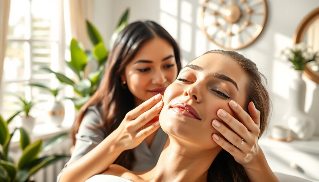 Client undergoing a VI Peel Nyack treatment in a tranquil spa setting, illuminating skincare benefits.