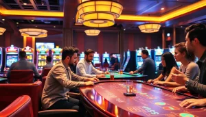 Experience the excitement of the best online casino Canada with players enjoying vibrant gaming tables.