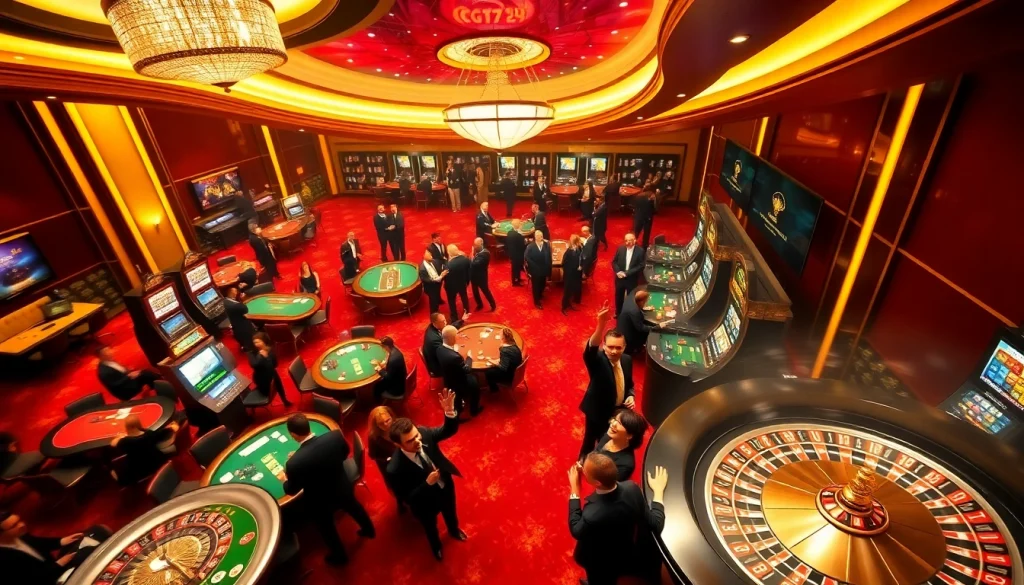 Trải nghiệm lối chơi kịch tính tại cg79 với bàn casino sống động và người chơi hào hứng.