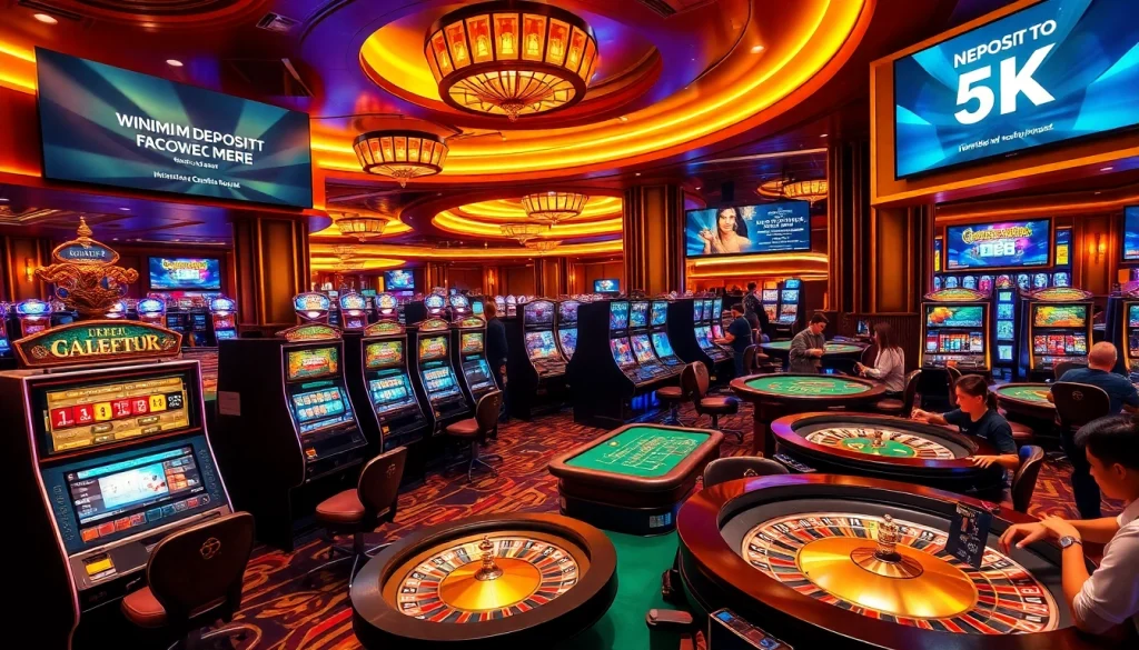 Experience thrilling gambling excitement with a minimum deposit of 5k at the casino.