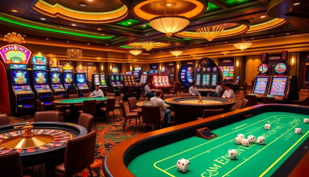 Experience excitement at GO88 with vibrant slot machines and poker tables.