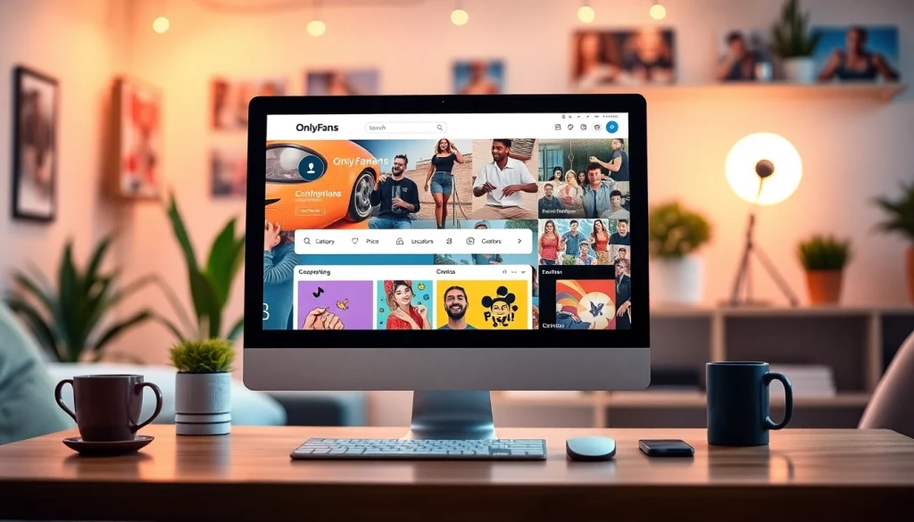 Discover OnlyFans Nearby Creators with a user-friendly search platform showcasing vibrant filter options.